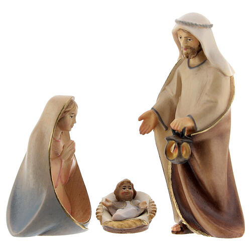 Holy Family Original Cometa Nativity Scene in painted wood from Valgardena 10 cm 4 pieces 1