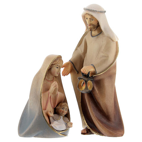 Holy Family Original Cometa Nativity Scene in painted wood from Valgardena 10 cm 4 pieces 2