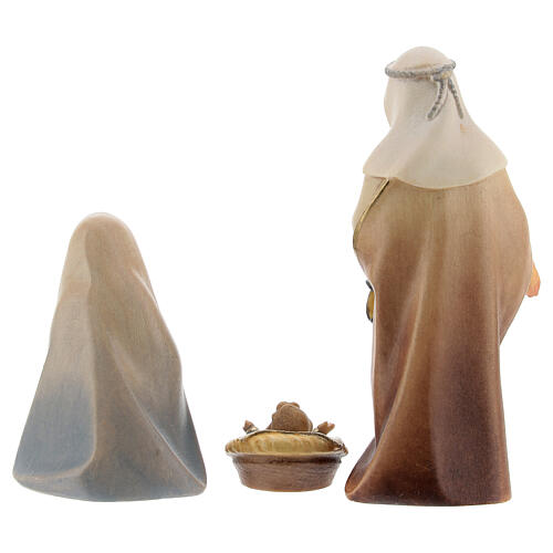 Holy Family Original Cometa Nativity Scene in painted wood from Valgardena 10 cm 4 pieces 6