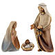 Holy Family, 10 cm nativity Original Comet model, in painted Val Gardena wood 4 pcs s1
