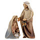 Holy Family, 10 cm nativity Original Comet model, in painted Val Gardena wood 4 pcs s2