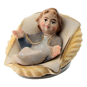 Holy Family Original Cometa Nativity Scene in painted wood from Valgardena 12 cm 4 pieces