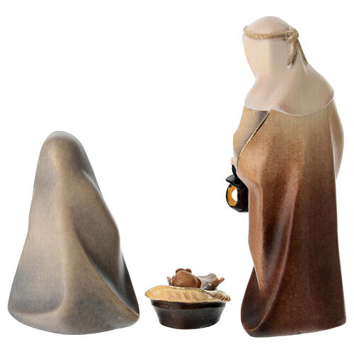 Sacra famiglia per presepe Original Cometa legno dipinto in Valgardena 12 cm 4 pezzi 9