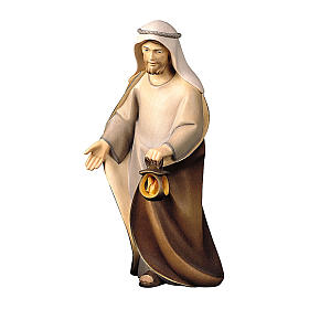Saint Joseph statue, 10 cm nativity Original Comet model, in painted Val Gardena wood