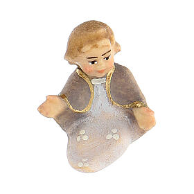 Child Jesus figurine, 10 cm nativity Original Comet, in painted Val Gardena wood