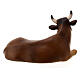 Ox, 10 cm nativity Original Comet model, in painted Val Gardena wood s4