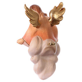 Glory Angel, 10 cm nativity Original Comet model, in painted Val Gardena wood