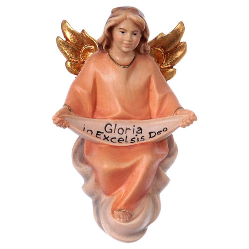Glory Angel statue, 12 cm nativity Original Comet model, in painted Val Gardena wood 1