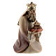 Kneeling Wise Man Original Cometa Nativity Scene in painted wood from Val Gardena 10 cm s3