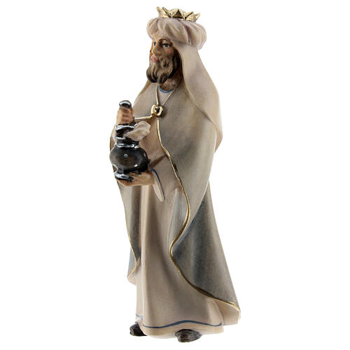 White Wise Man Original Cometa Nativity Scene in painted wood from Val Gardena 10 cm 2