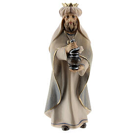 White King, 10 cm nativity Original Comet model, in painted Val Gardena wood