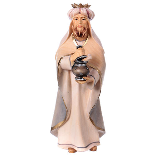 White Wise Man Original Cometa Nativity Scene in painted wood from Val Gardena 12 cm 1