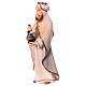 White Magi King statue, 12 cm nativity Original Comet model, in painted Val Gardena wood s2