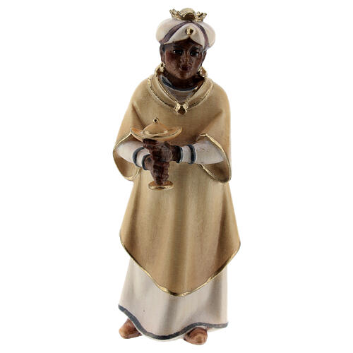 Moor Three King, 10 cm nativity Original Comet model, in painted Val Gardena wood 1