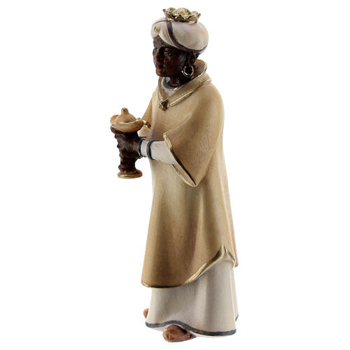 Moor Three King, 10 cm nativity Original Comet model, in painted Val Gardena wood 2