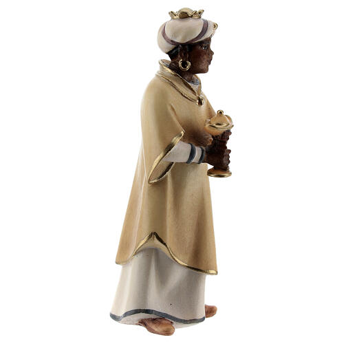 Moor Three King, 10 cm nativity Original Comet model, in painted Val Gardena wood 3