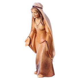 Gazing Peasant figurine, 10 cm nativity Original Comet model, in painted Val Gardena wood