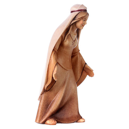 Gazing Peasant figurine, 10 cm nativity Original Comet model, in painted Val Gardena wood 3