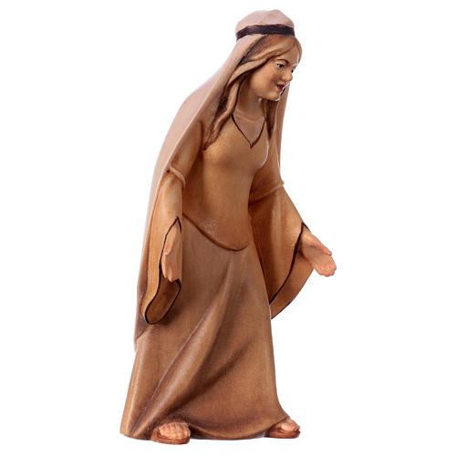 Gazing Farmer, 12 cm nativity Original Comet model, in painted Val Gardena wood 3