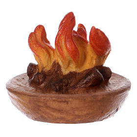 Fuoco per presepe Original Cometa legno dipinto in Valgardena 12 cm