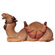Camello tumbado belén Original Cometa madera pintada en Val Gardena 12 cm de altura media s1
