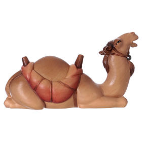 Cammello sdraiato per presepe Original Cometa legno dipinto in Valgardena 12 cm