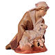 Kneeling shepherd with lamb Original Cometa Nativity Scene in painted wood from Valgardena 12 cm s3
