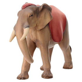 Elefante de pie belén Original Cometa madera pintada en Val Gardena 10 cm
