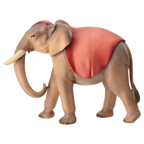 Elefante de pé para presépio Original Cometa madeira pintada Val Gardena 10 cm 1