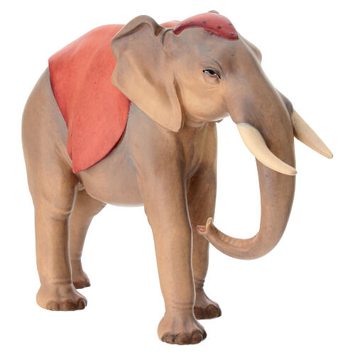 Elefante de pé para presépio Original Cometa madeira pintada Val Gardena 10 cm 3