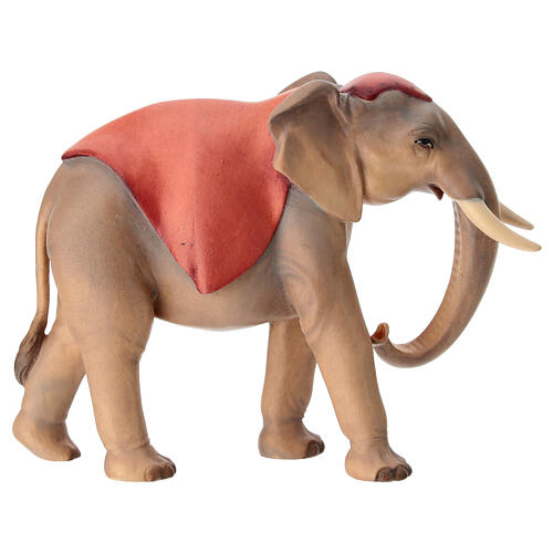 Elefante de pé para presépio Original Cometa madeira pintada Val Gardena 10 cm 4