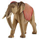 Elefante in piedi per presepe Original Cometa legno dipinto in Valgardena 12 cm s2