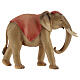 Elefante in piedi per presepe Original Cometa legno dipinto in Valgardena 12 cm s4