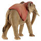 Elefante in piedi per presepe Original Cometa legno dipinto in Valgardena 12 cm s5
