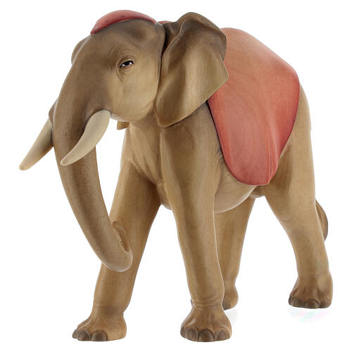 Elefante de pé Original Cometa madeira pintada em Val Gardena para presépio com figuras altura média 12 cm 2