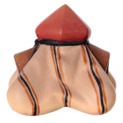 Schmucksattel für stehenden Elefanten, Holz coloriert, für 10 cm Komet-Krippe, Grödner Kunsthandwerk 4