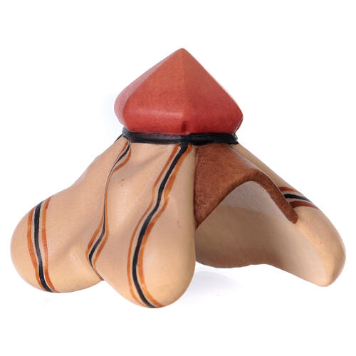 Schmucksattel für stehenden Elefanten, Holz coloriert, für 10 cm Komet-Krippe, Grödner Kunsthandwerk 5