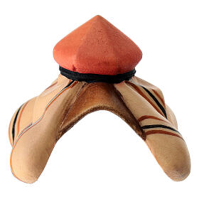 Silla joyas para elefante de pie para belén Original Cometa madera pintada en Val Gardena 12 cm