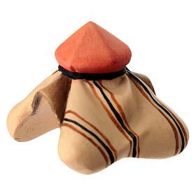 Silla joyas para elefante de pie para belén Original Cometa madera pintada en Val Gardena 12 cm