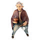 Elefantiere seduto presepe Original Cometa legno dipinto in Val Gardena 10 cm s3