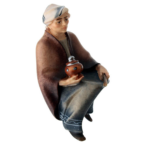 Elephant rider for Original Cometa Nativity scene in painted wood, Valgardena 12 cm 3