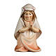 Kneeling Girl Praying, 10 cm nativity Original Comet model, in painted Valgardena wood s1