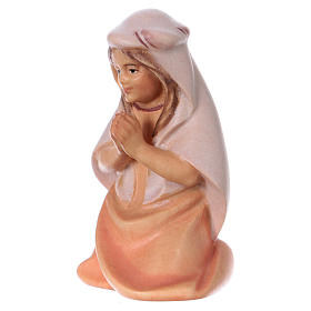 Little girl praying on her knees Original Cometa Nativity Scene in painted wood from Valgardena 12 cm