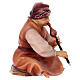 Sitting shepherd with flute Original Cometa Nativity Scene in painted wood from Valgardena 12 cm s3