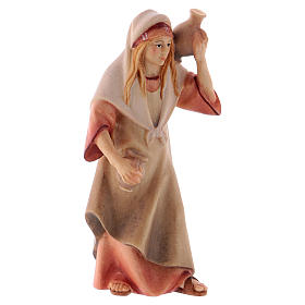 Peasant with Jugs, 10 cm nativity Original Comet model, in painted Valgardena wood