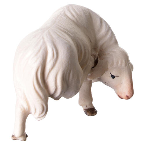 Mouton qui se gratte crèche Original Comète bois peint Val Gardena 10 cm 2