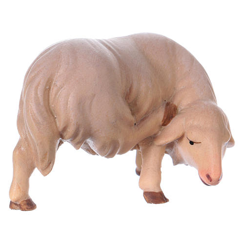 Mouton qui se gratte crèche Original Comète bois peint Val Gardena de 12 cm 3