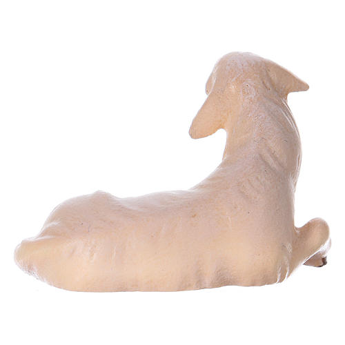 White Lamb Laying, 12 cm nativity Original Comet model, in painted Valgardena wood 4