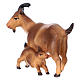 Chèvre avec chevreau crèche Original Comète bois peint Val Gardena 12 cm s3