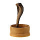 Serpiente en la cesta belén Original Cometa madera pintada en Val Gardena 10 cm de altura media s2